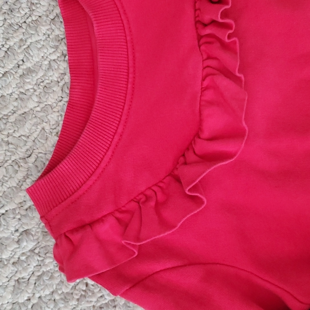 Hanna Andersson Red Ruffled Sweatshirt
